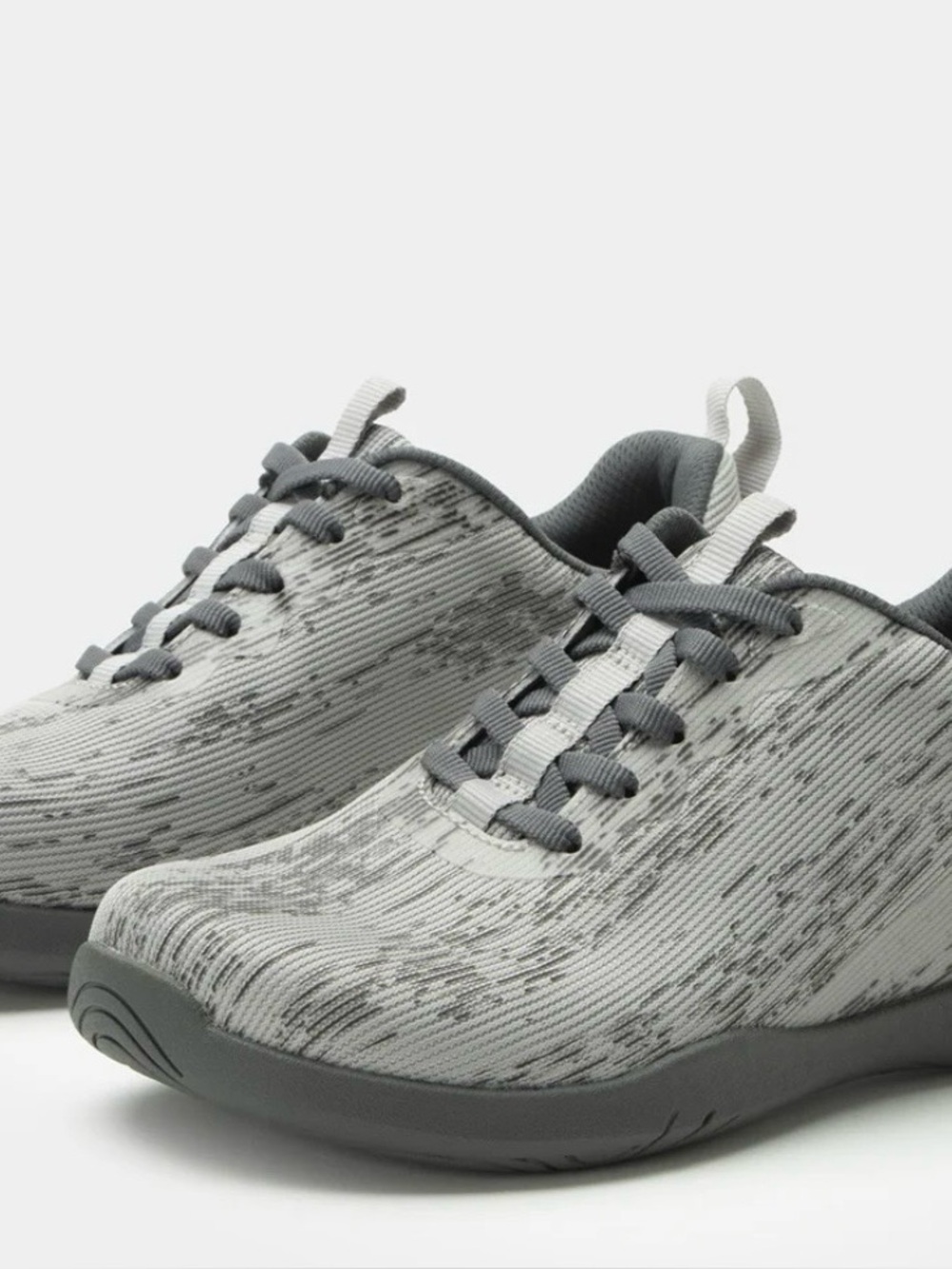 Light Gray Knit Athletic Sneakers Alegria fit